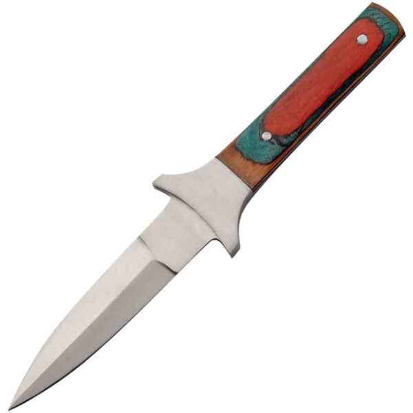 6.5" Slim Color Wood Boot Knife