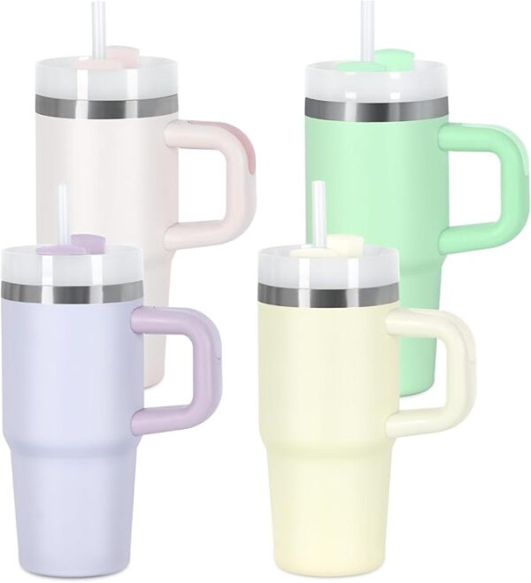 Tumbler 14oz with Handle and Straw for kids