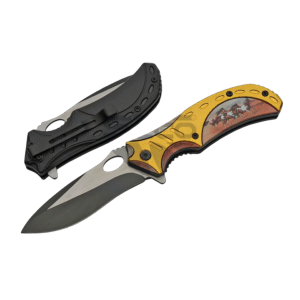 4.5'' Bright Horse Liner Lock Knife