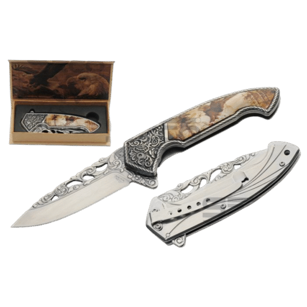4.75'' Fancy Eagle Knife With Gift Box