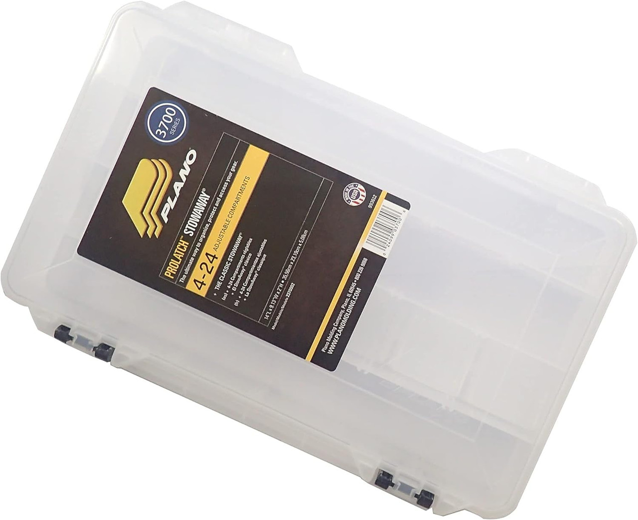 Plano ProLatch Stowaway 3700 Clear Organizer Tackle Box - Large (Made In USA)