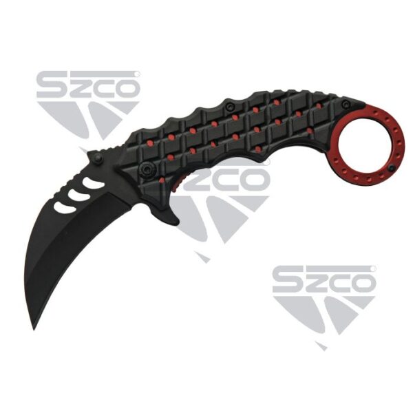 5.5'' Red Shrub Karambit Knife