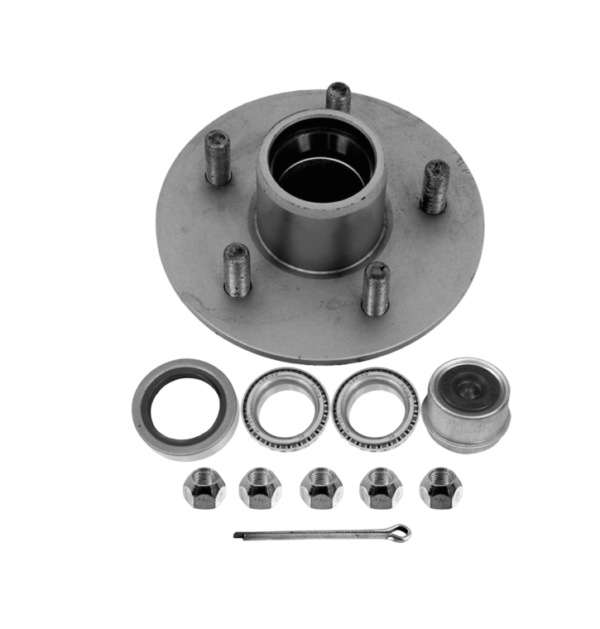 Trailer Hub Kit 5 Bolt on 4.5'' Circle for 1 1/16'' X 1 1/16'' Spindle