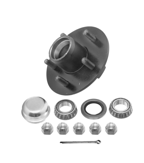 Trailer Hub Kit 5 Bolt on 4.5'' Circle for 1'' Spindle