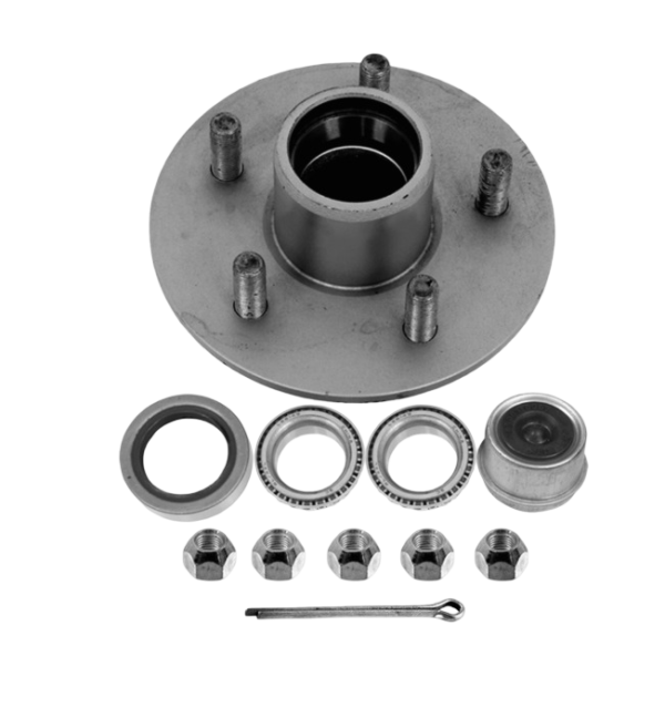Trailer Hub Kit 5 Bolt on 4.5'' Circle for 1 3/8'' X 1 1/16'' Spindle